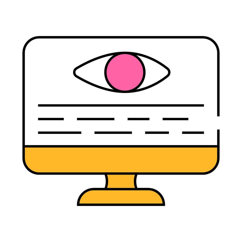 digital observation icon color illustration vector