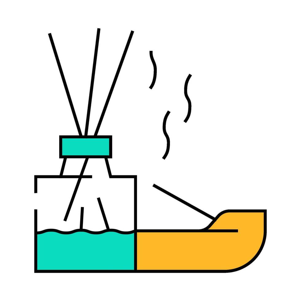 incense smell icon color illustration vector
