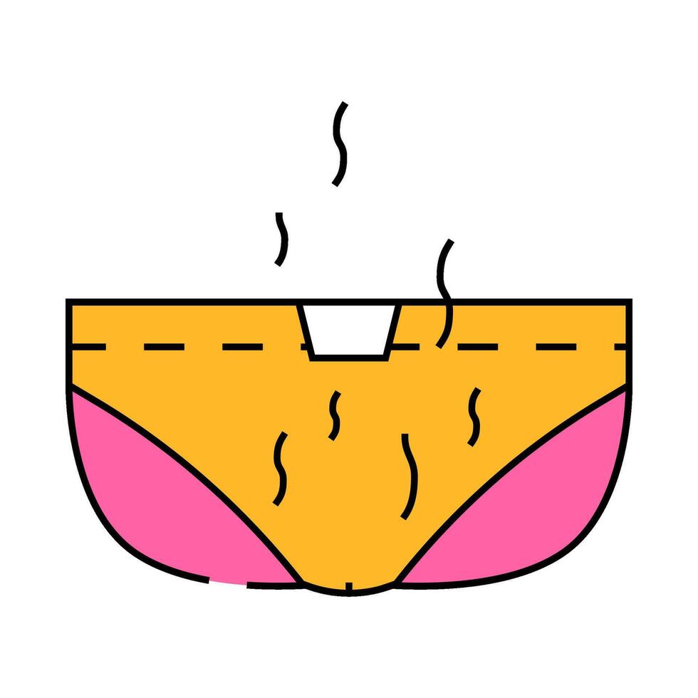 underwear smell icon color illustration vector