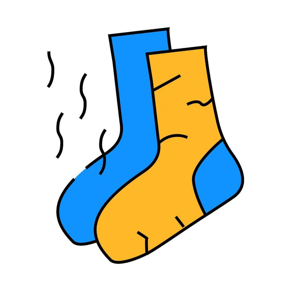 socks smell icon color illustration vector