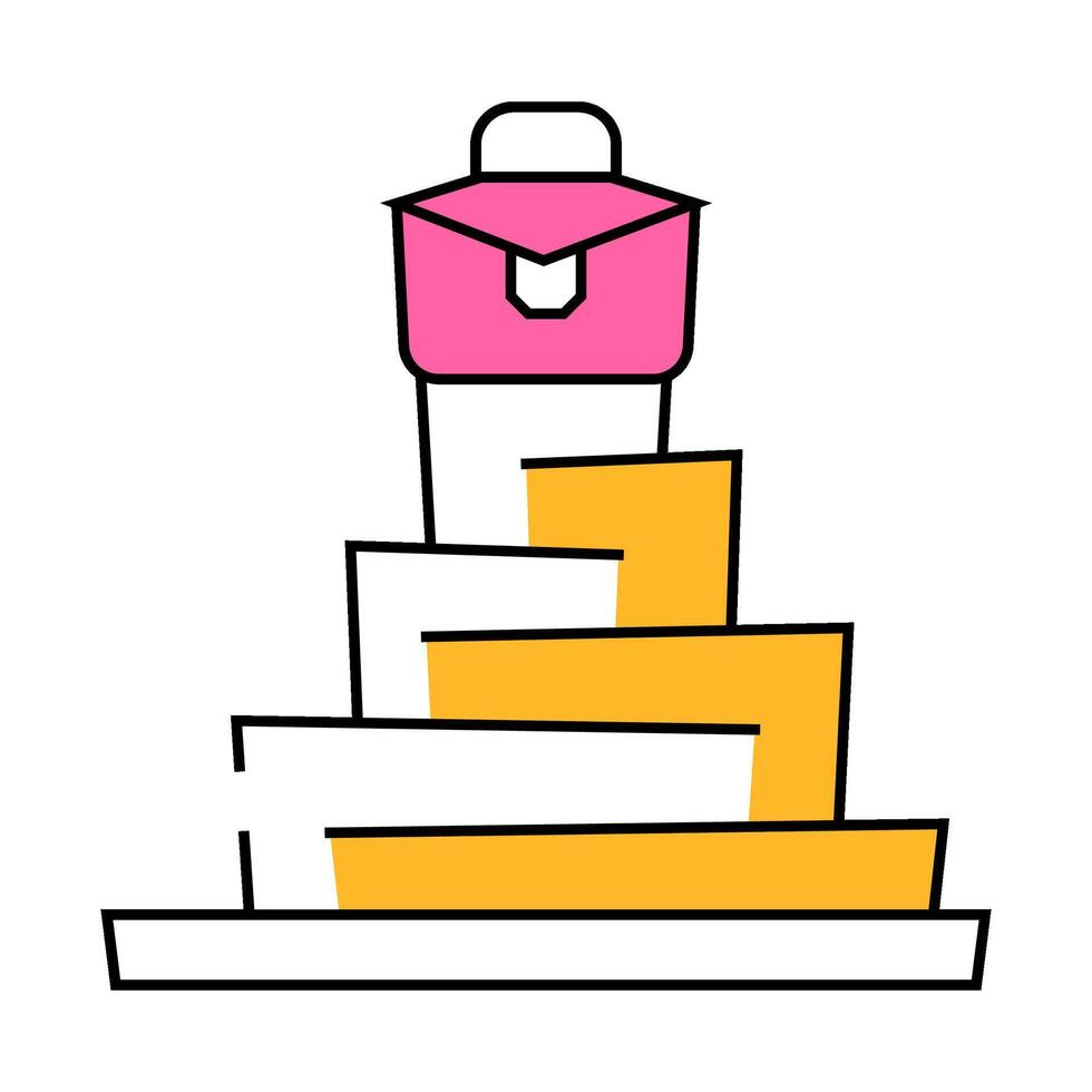 career growth icon color illustration vector