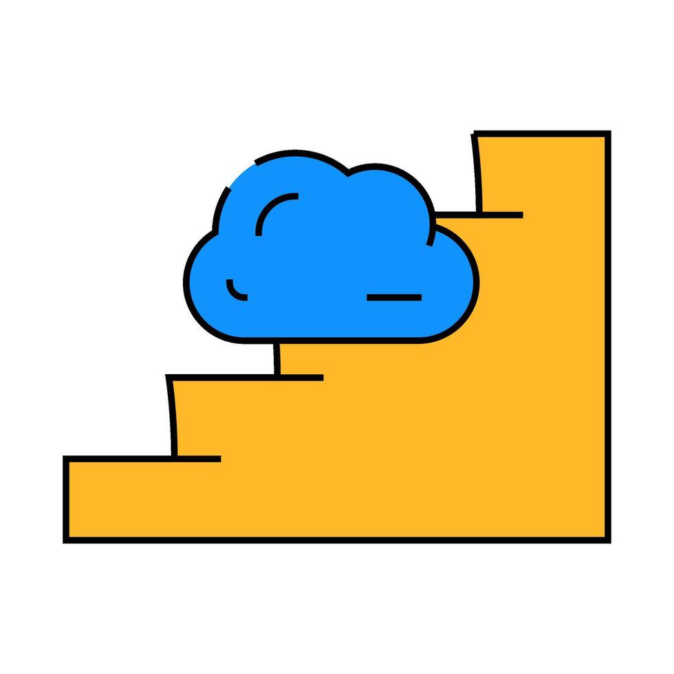 stairway to heaven icon color illustration vector