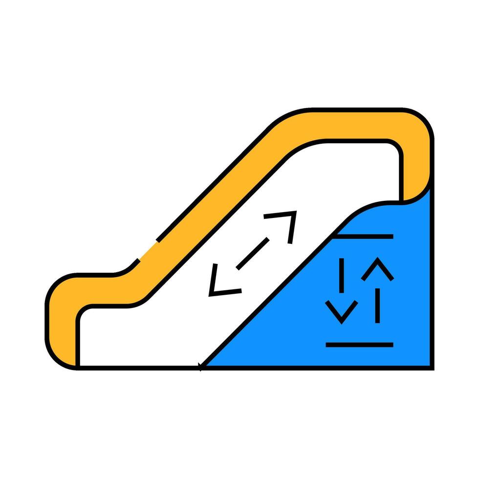 escalator stair icon color illustration vector