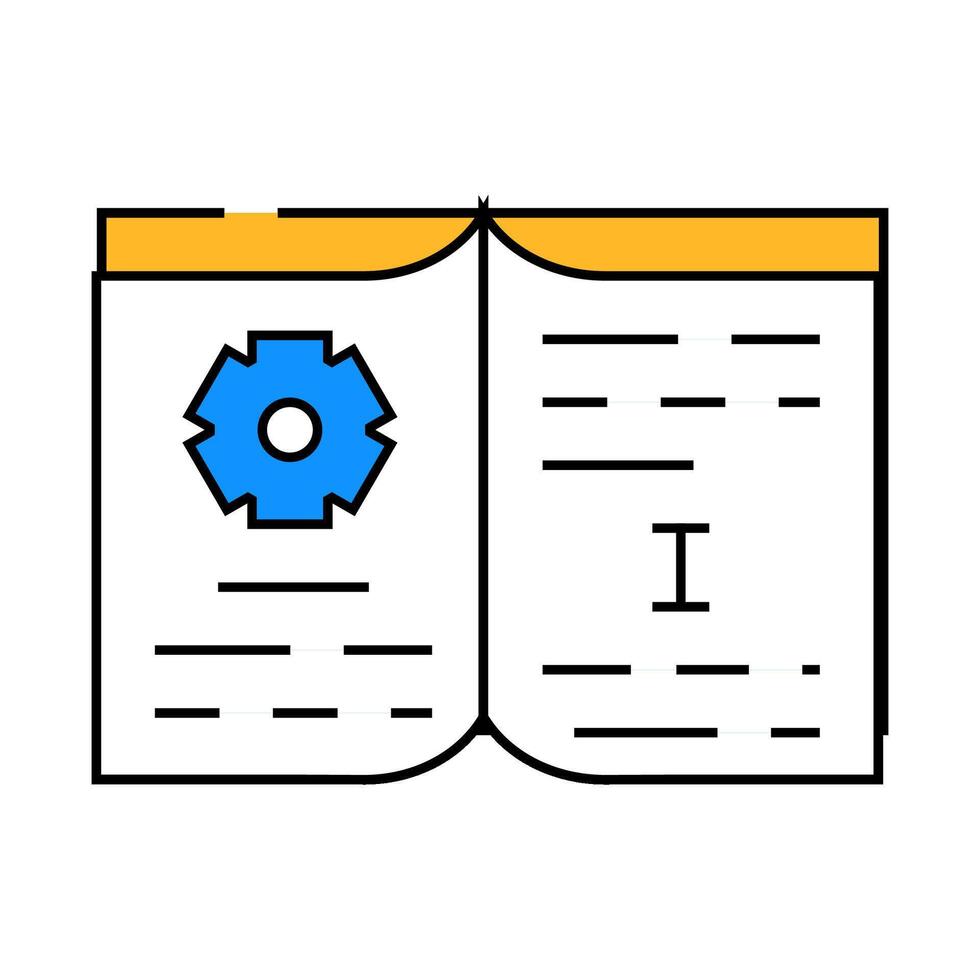 educational textbook icon color illustration vector