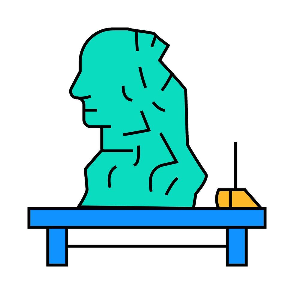 sculptor courses icon color illustration vector