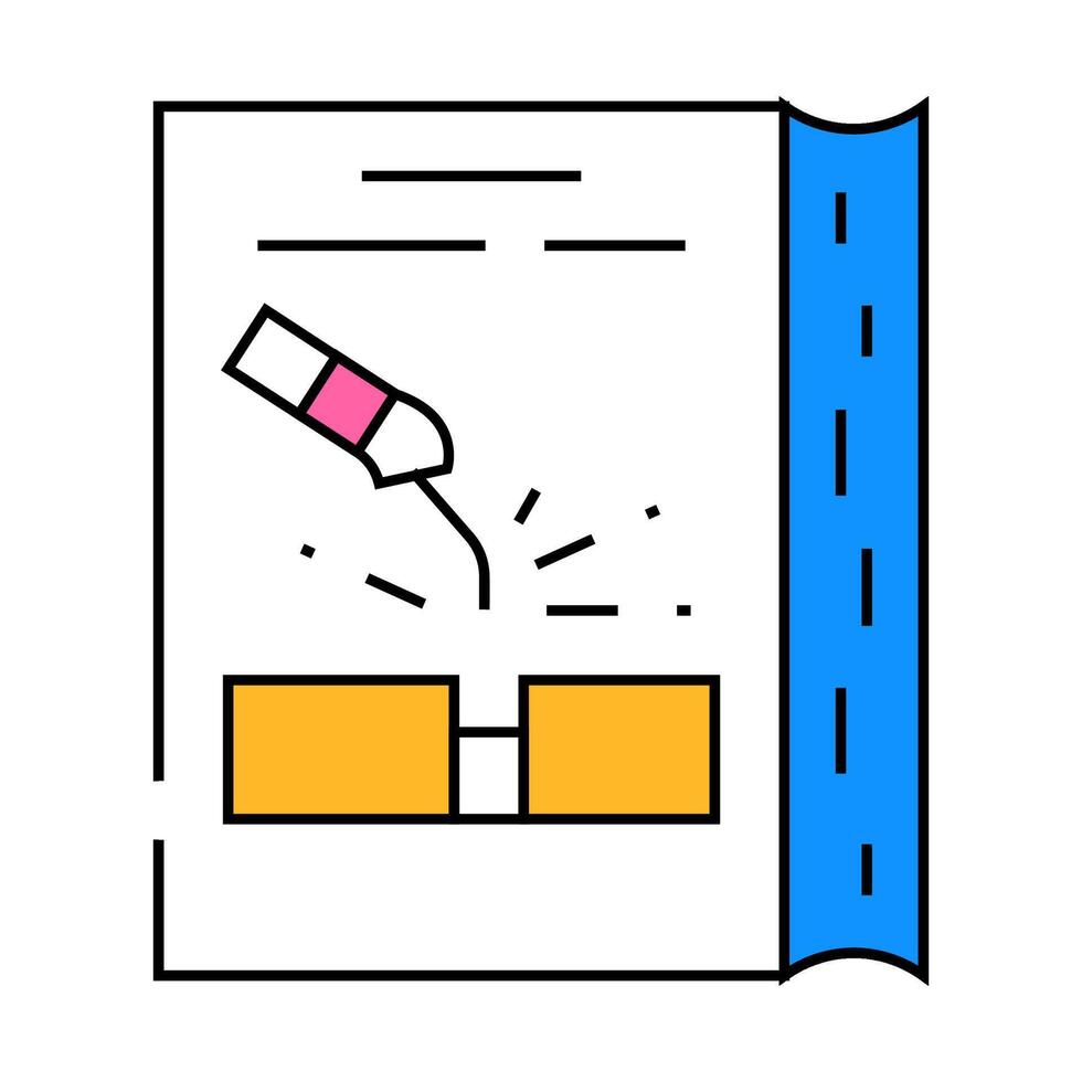 welding tutorial icon color illustration vector