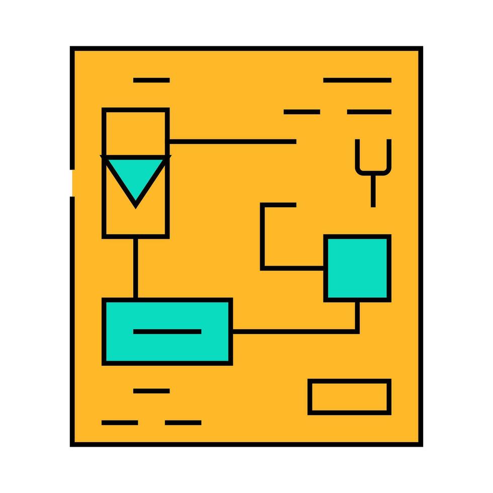 electrical circuits icon color illustration vector