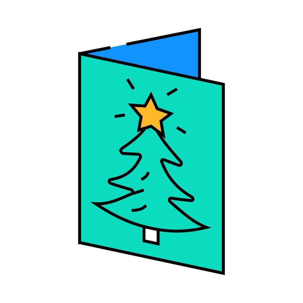 new year card icon color illustration vector