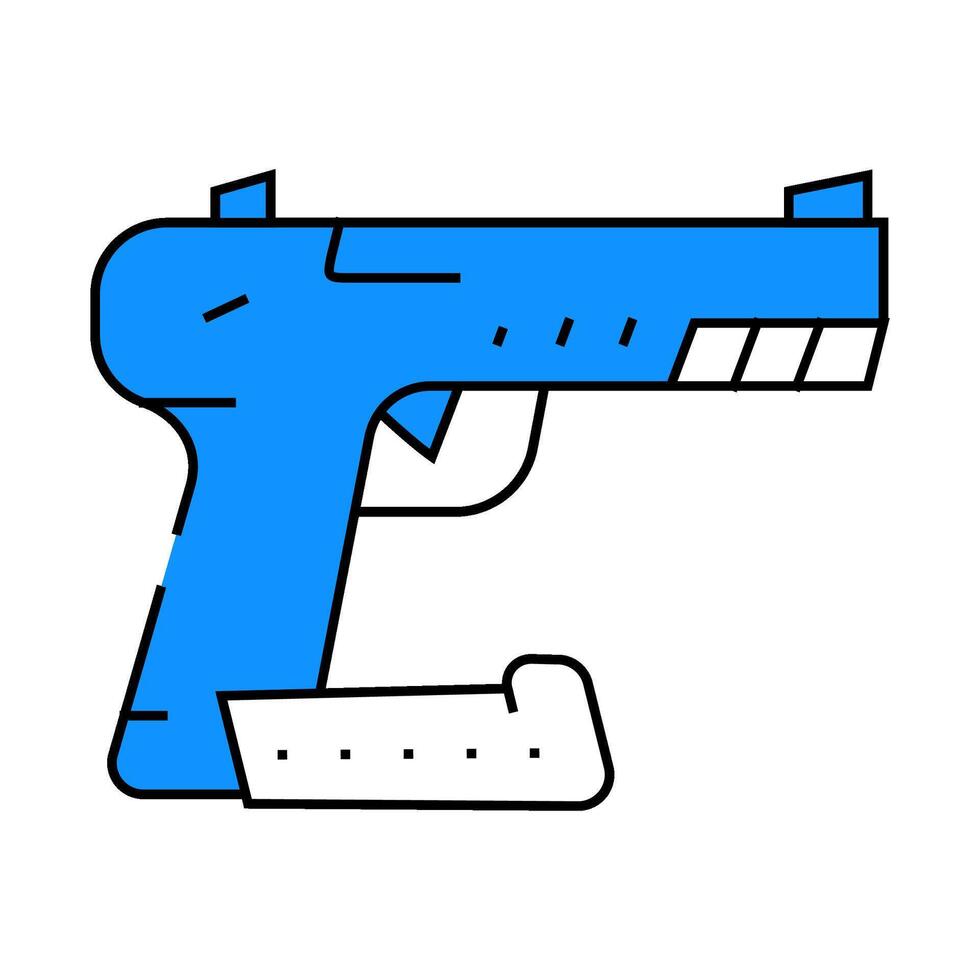 traumatic weapon protest meeting icon color illustration vector