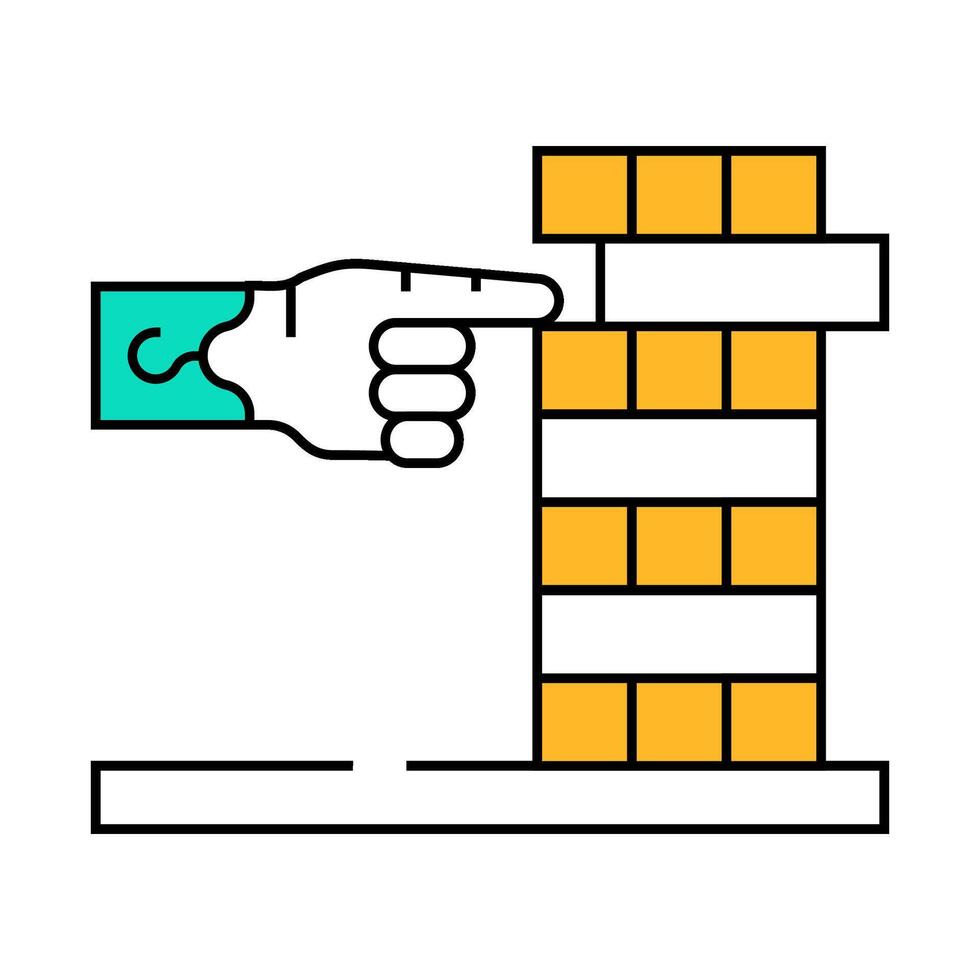 development of fine motor skills of inclusive life icon color illustration vector