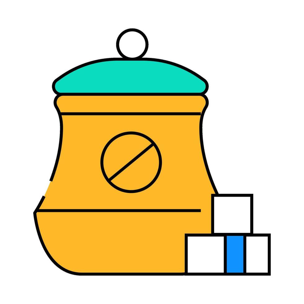 cancel sugar icon color illustration vector