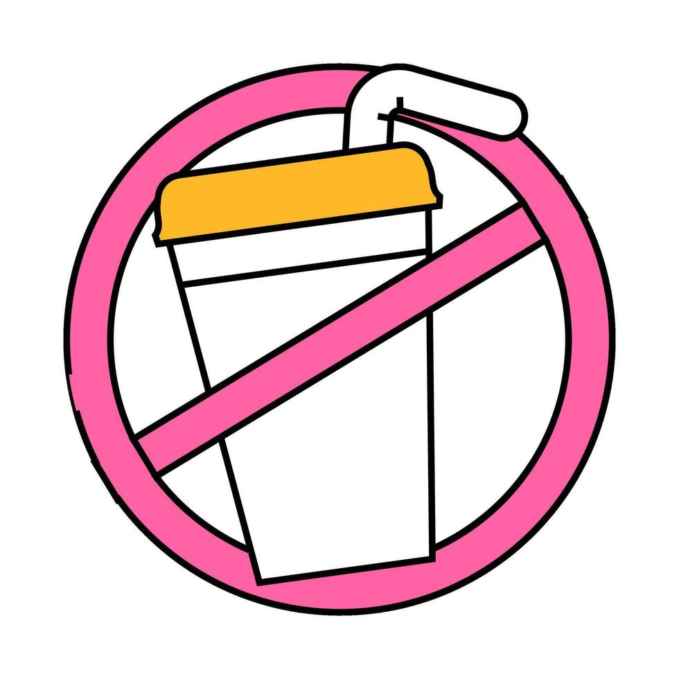 refusal from soda icon color illustration vector