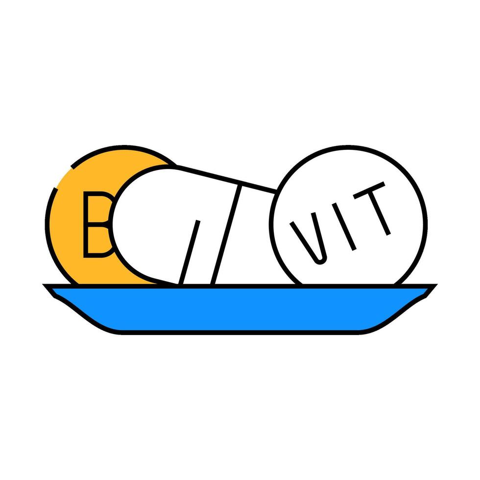 vitamins diet icon color illustration vector