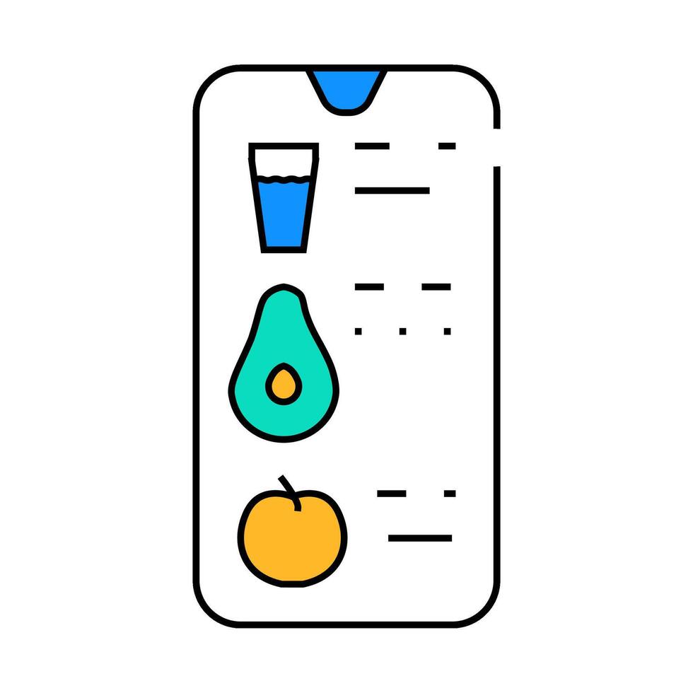 counting eaten app icon color illustration vector