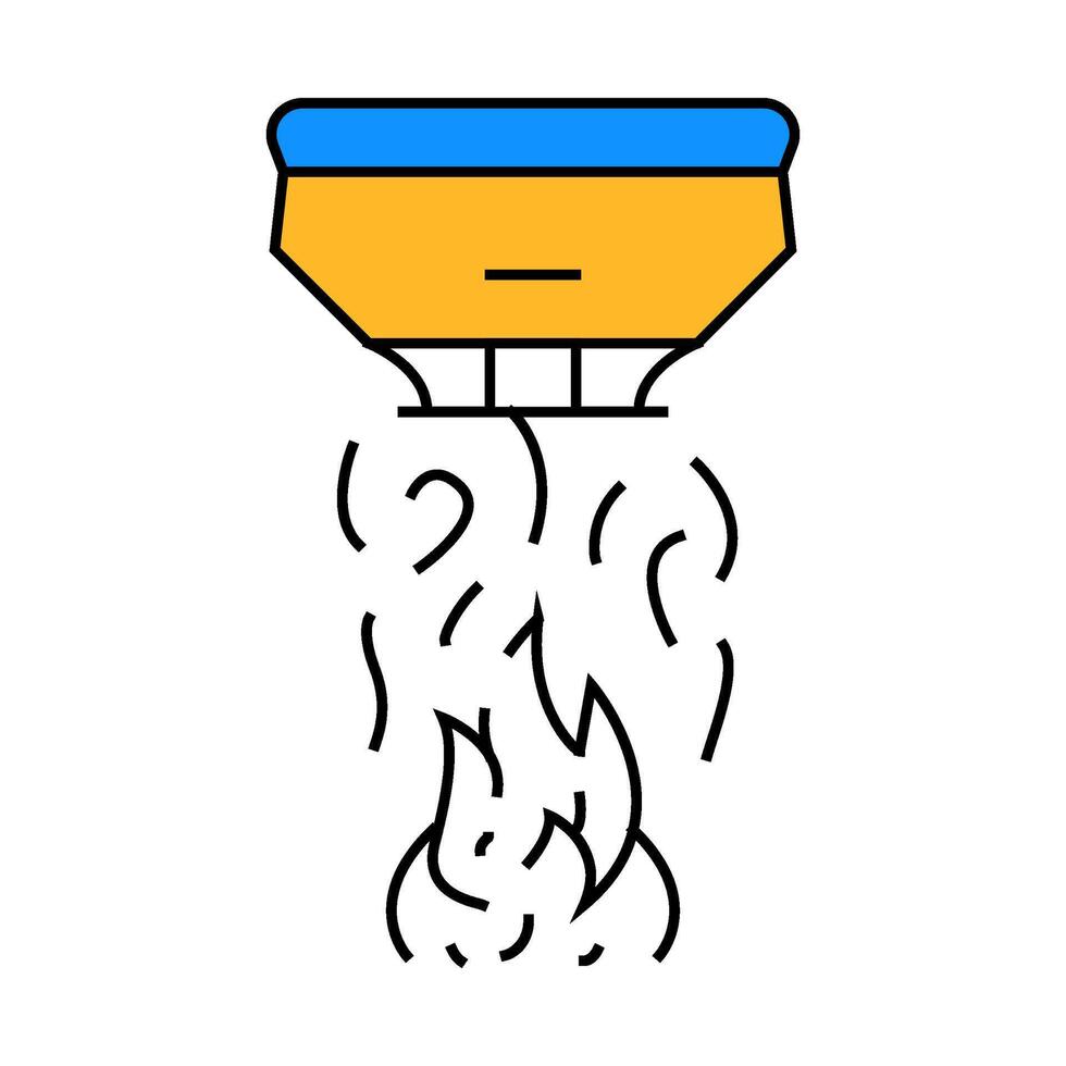 fire sensor icon color illustration vector