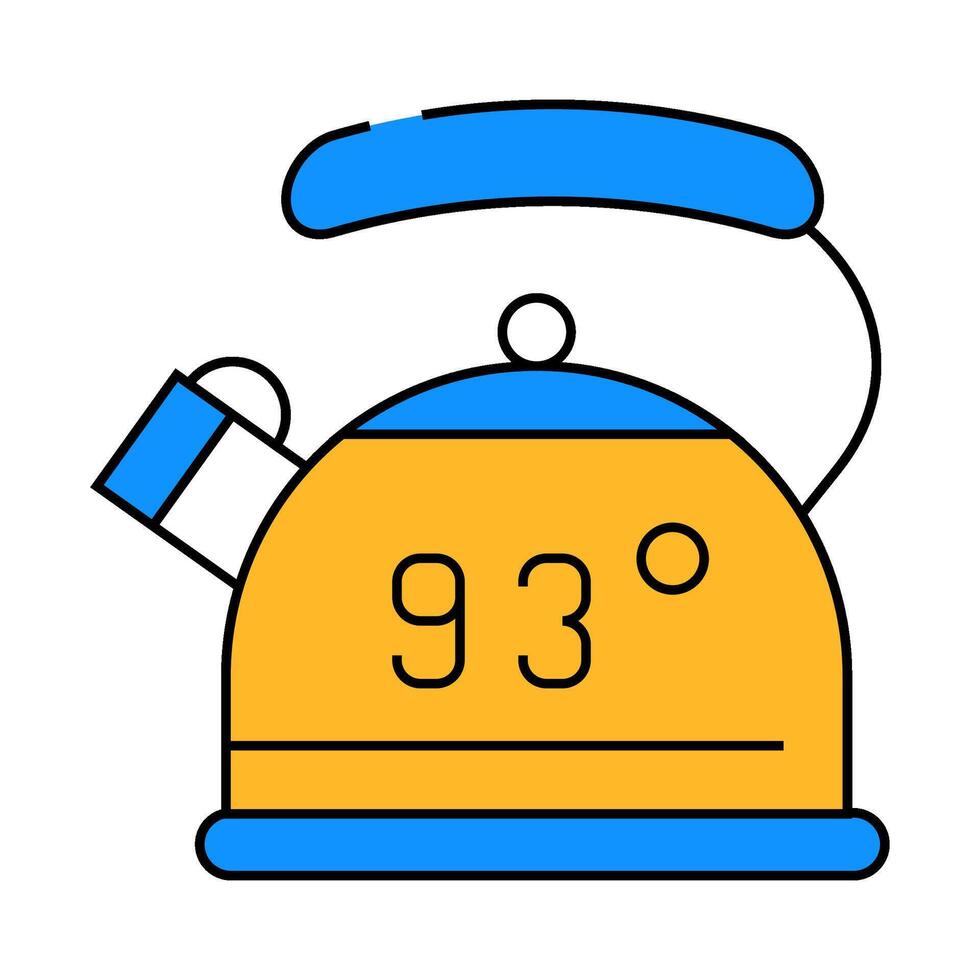 kettle for boiling water icon color illustration vector