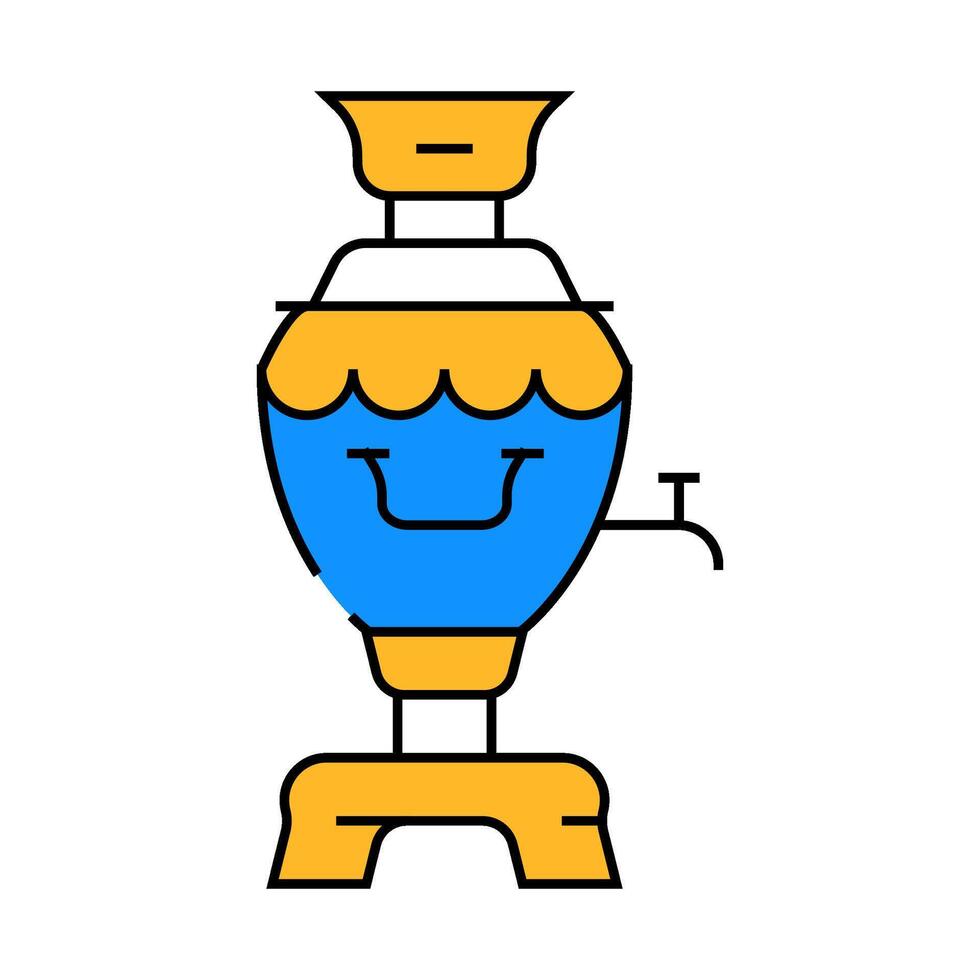 samovar tool for boiling water icon color illustration vector