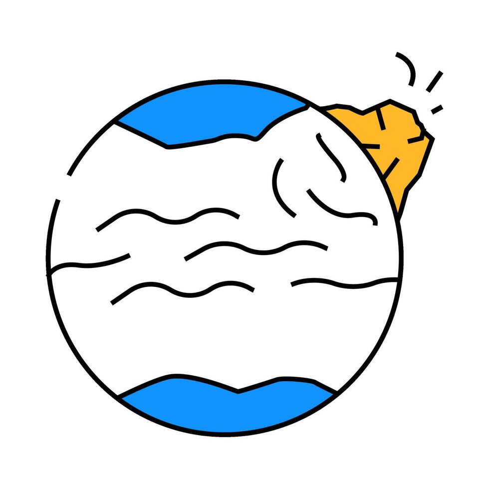 eruption on other planets icon color illustration vector