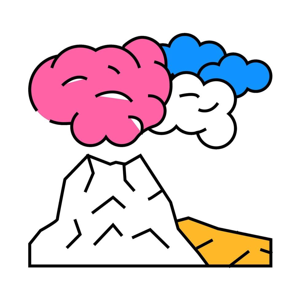 peleus type eruption icon color illustration vector