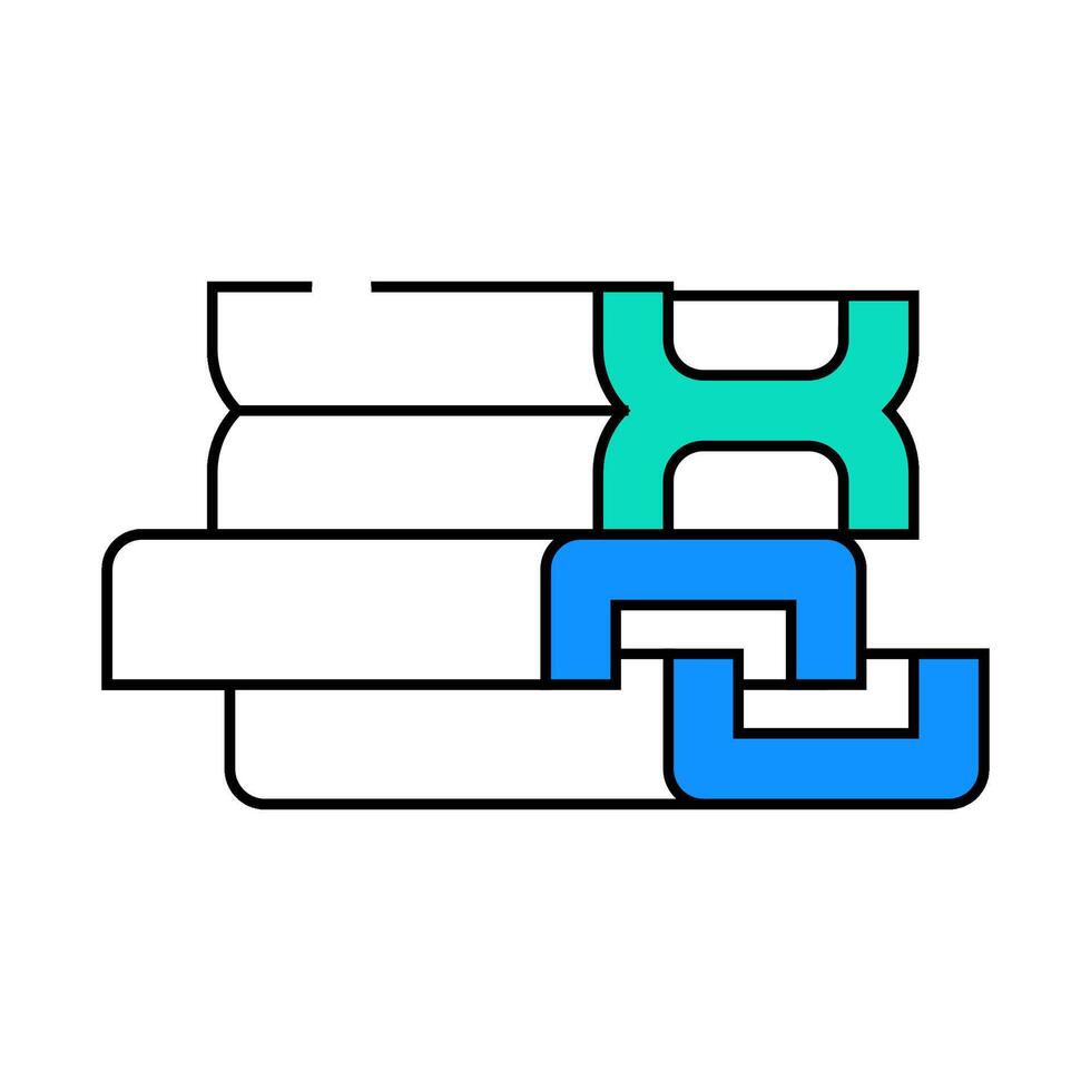 support structures, beams and channels building material icon color illustration vector
