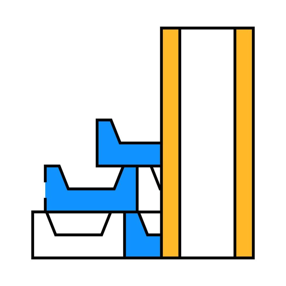 draining system building material icon color illustration vector