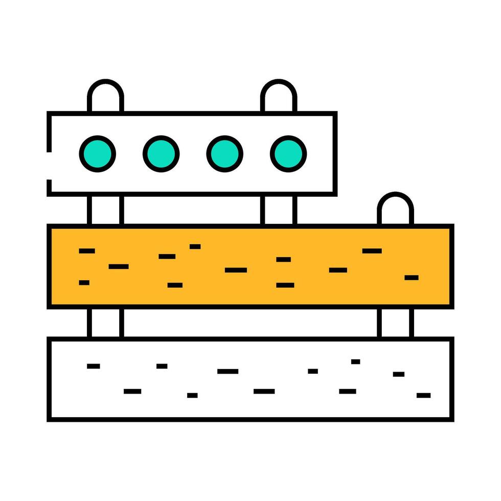 concrete plates building material icon color illustration vector