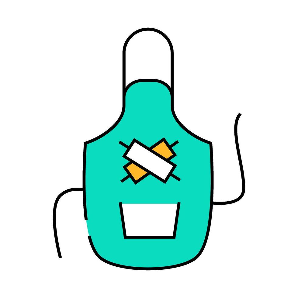 apron for cooking icon color illustration vector