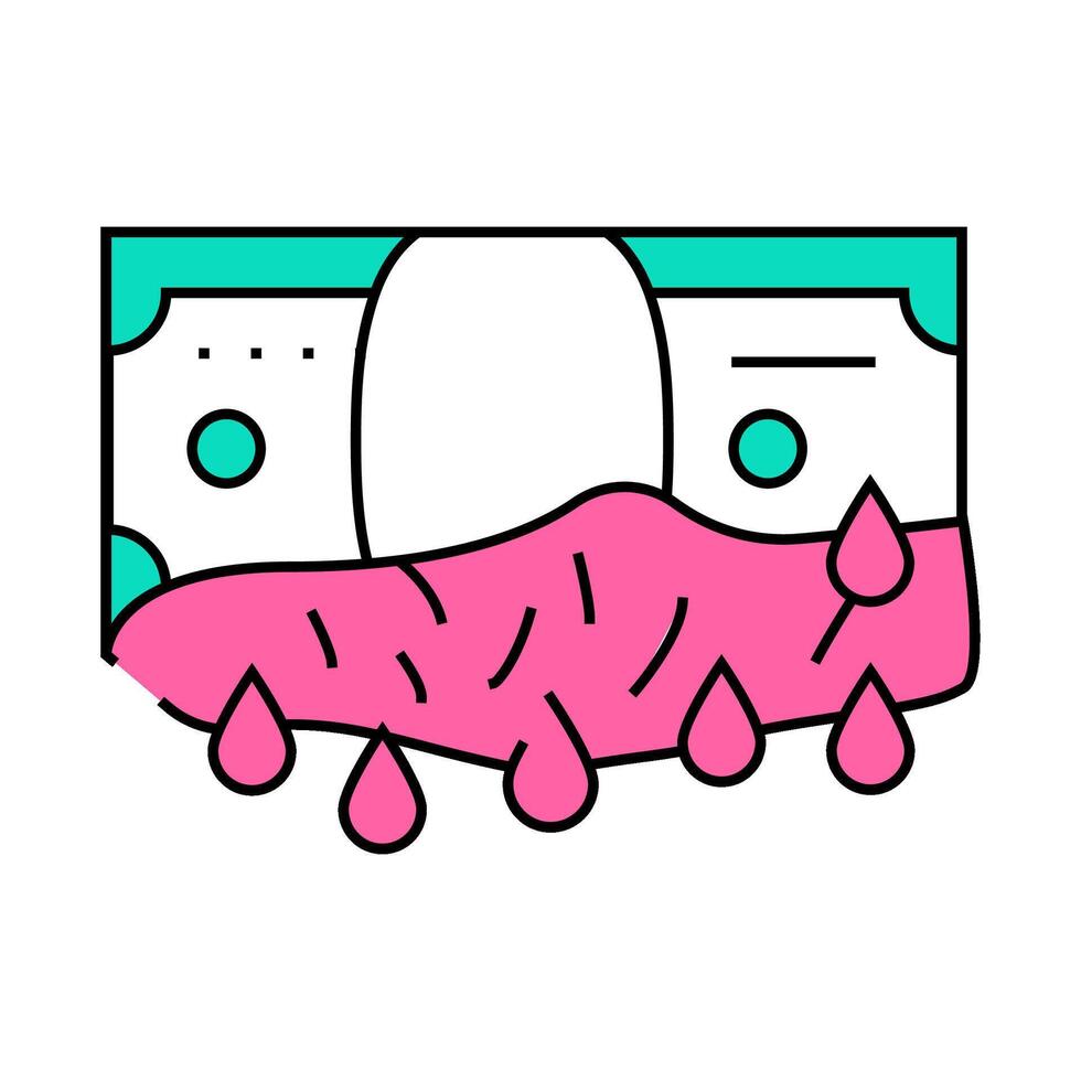 bloody money icon color illustration vector