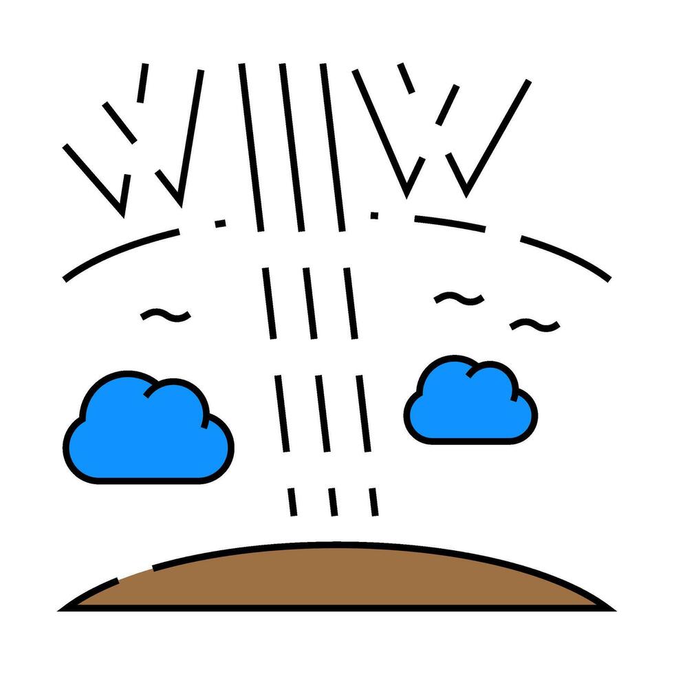 ozone holes disaster icon color illustration vector
