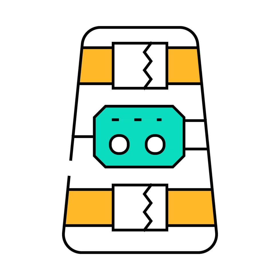 ankle and calf stimulator icon color illustration vector
