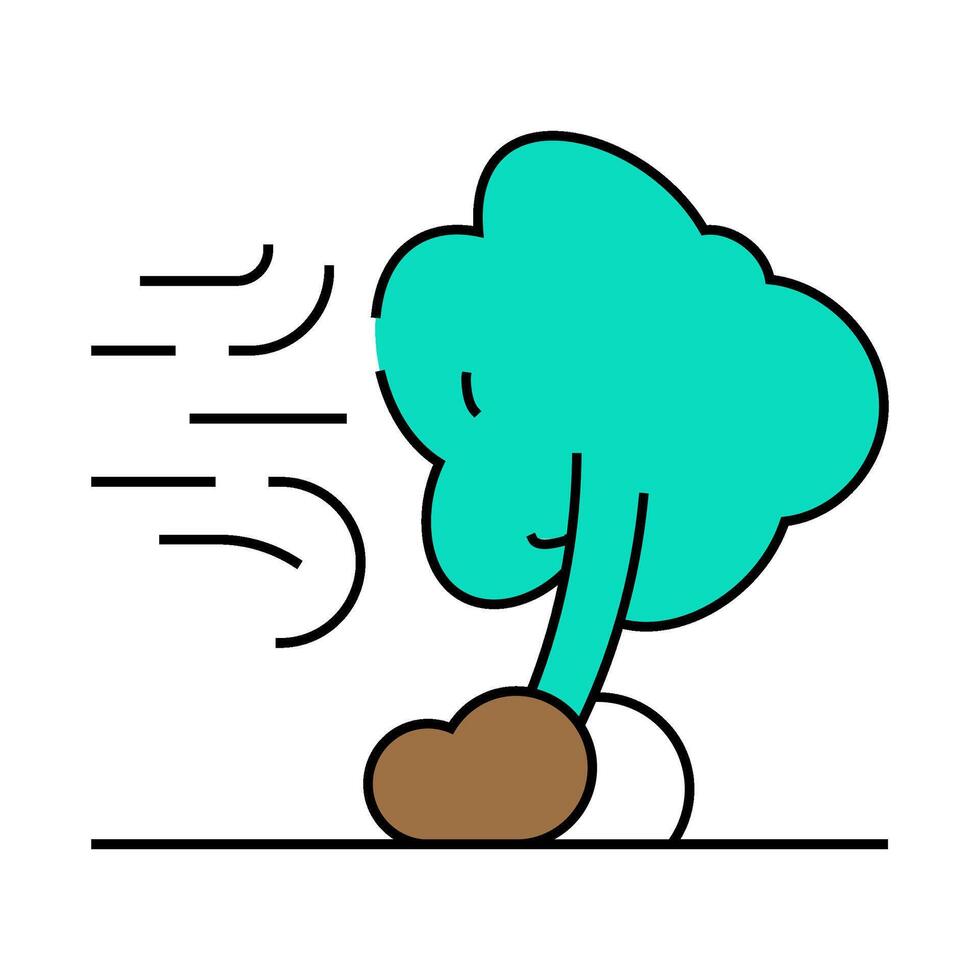 wind disaster icon color illustration vector
