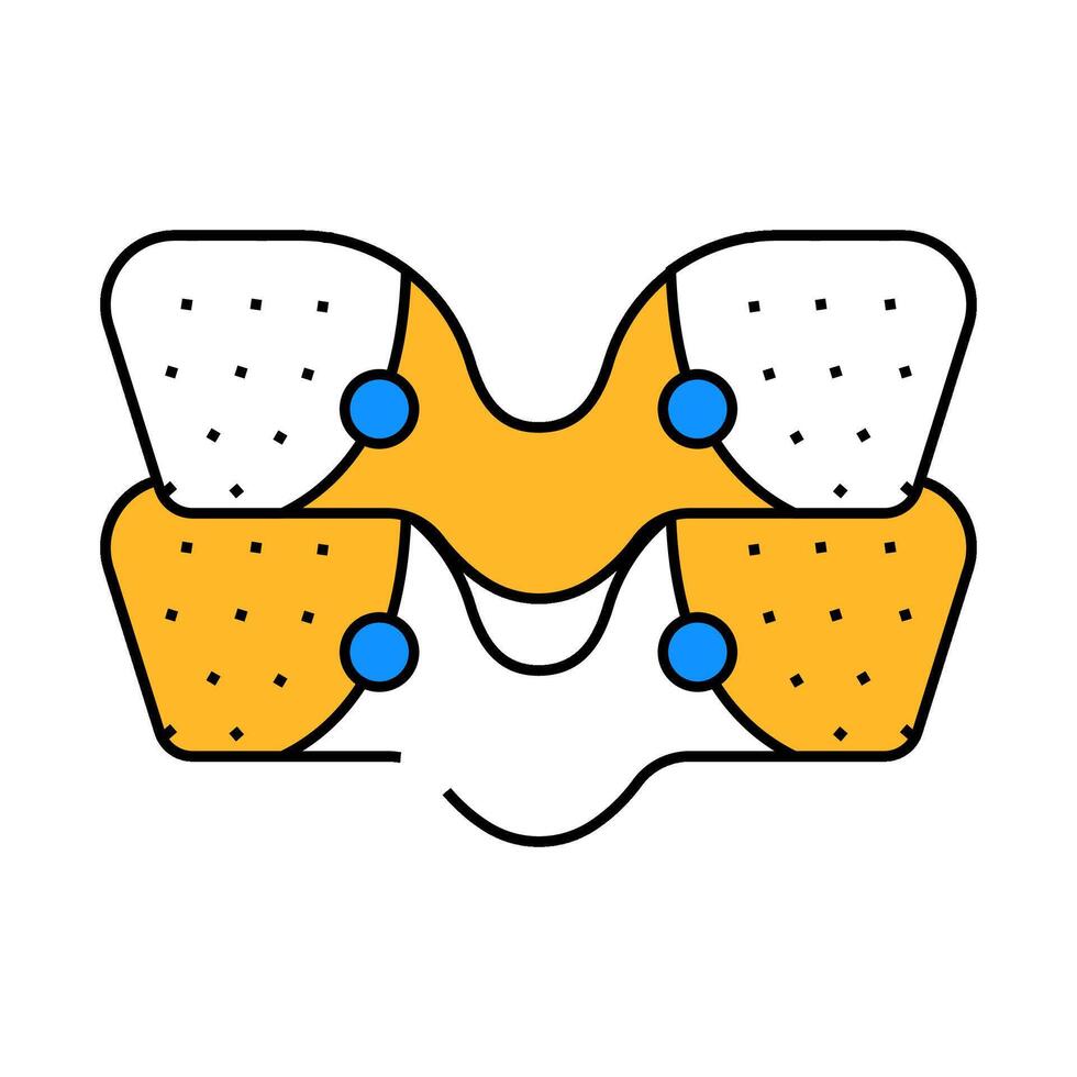 thighs ems training icon color illustration vector