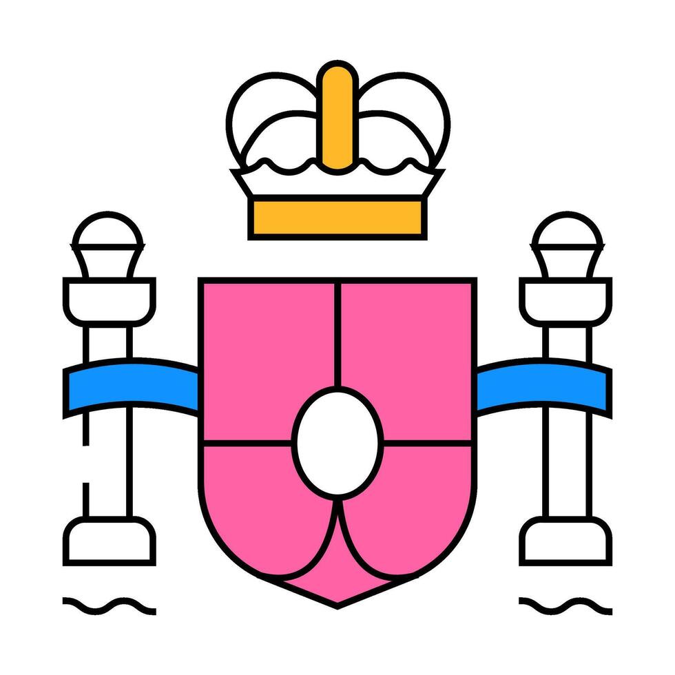 blazon spain icon color illustration vector