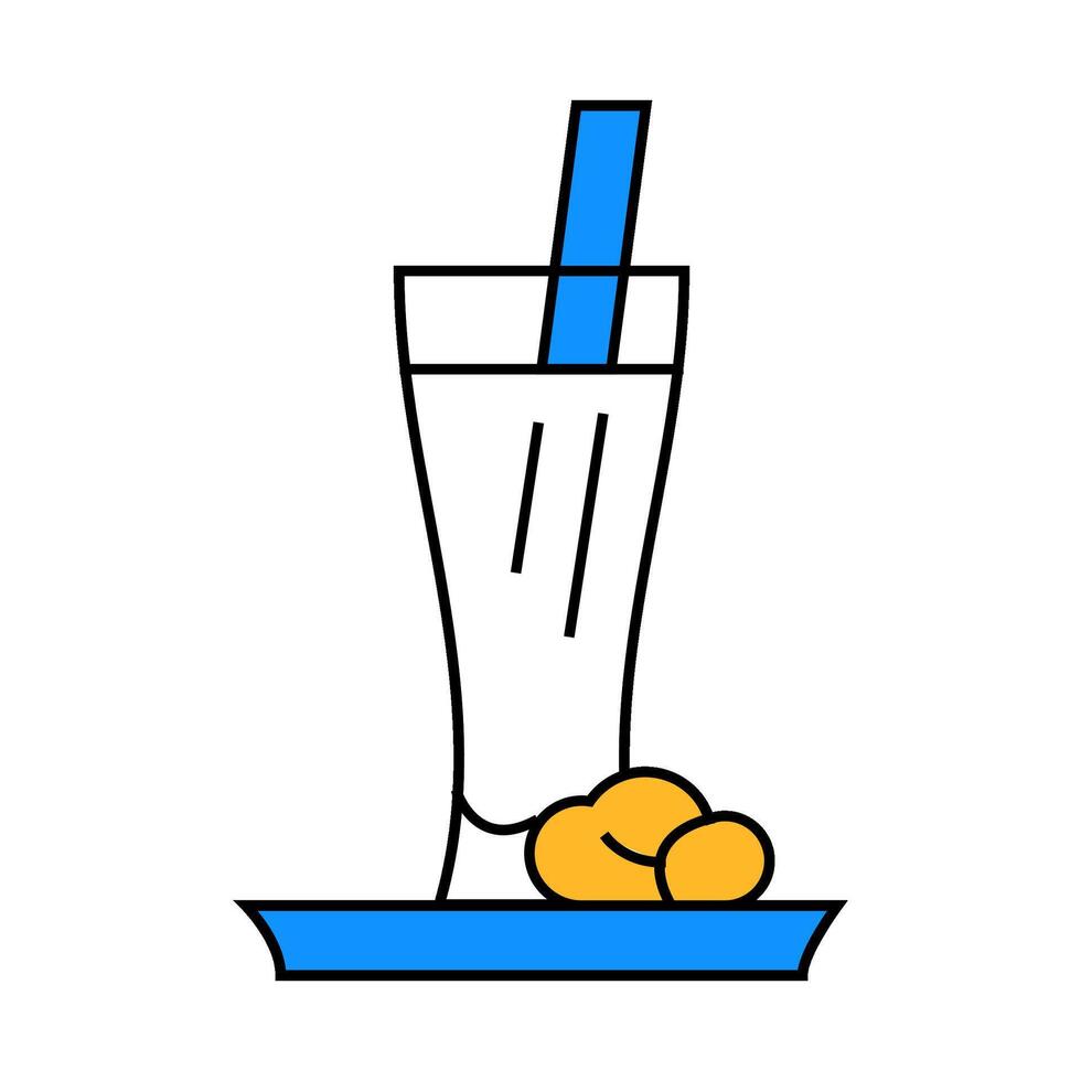 horchata spain drink icon color illustration vector
