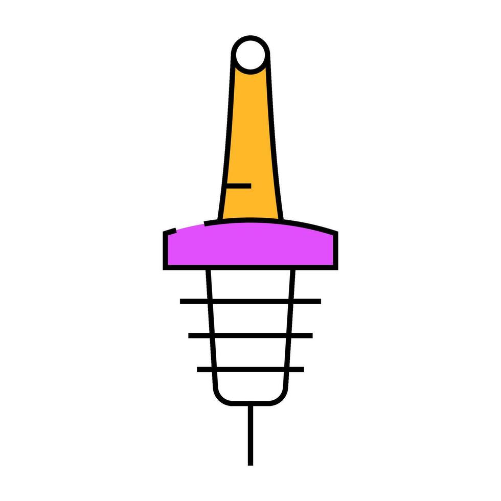 geyser, plug with valve bartender icon color illustration vector