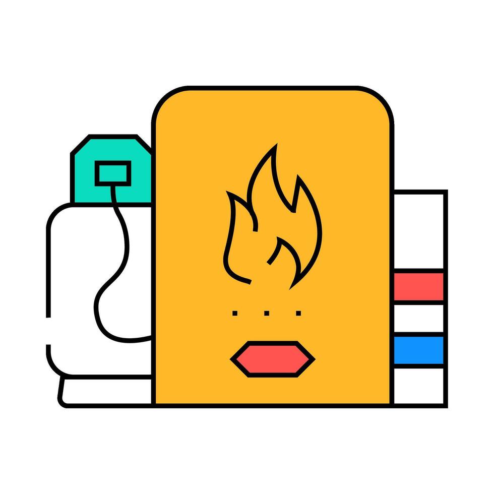 domestic use biogas icon color illustration vector