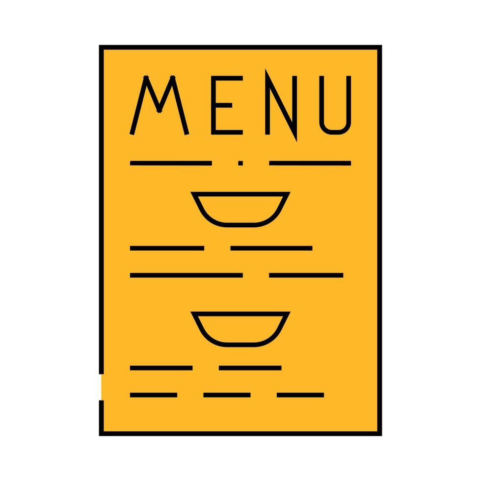 menu buffet icon color illustration vector