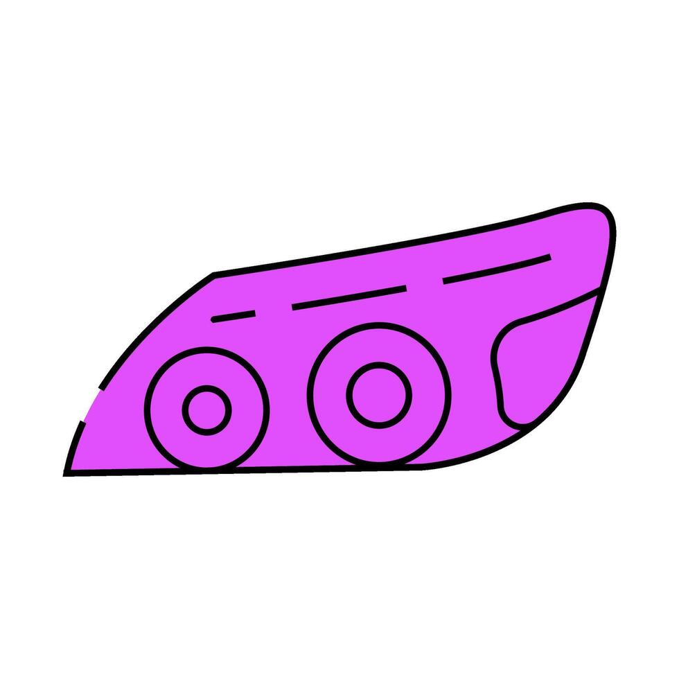headlight car icon color illustration vector