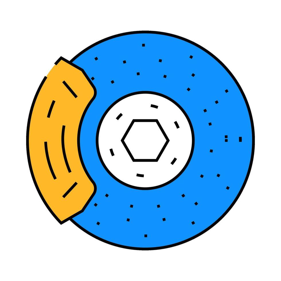 brake disk car icon color illustration vector