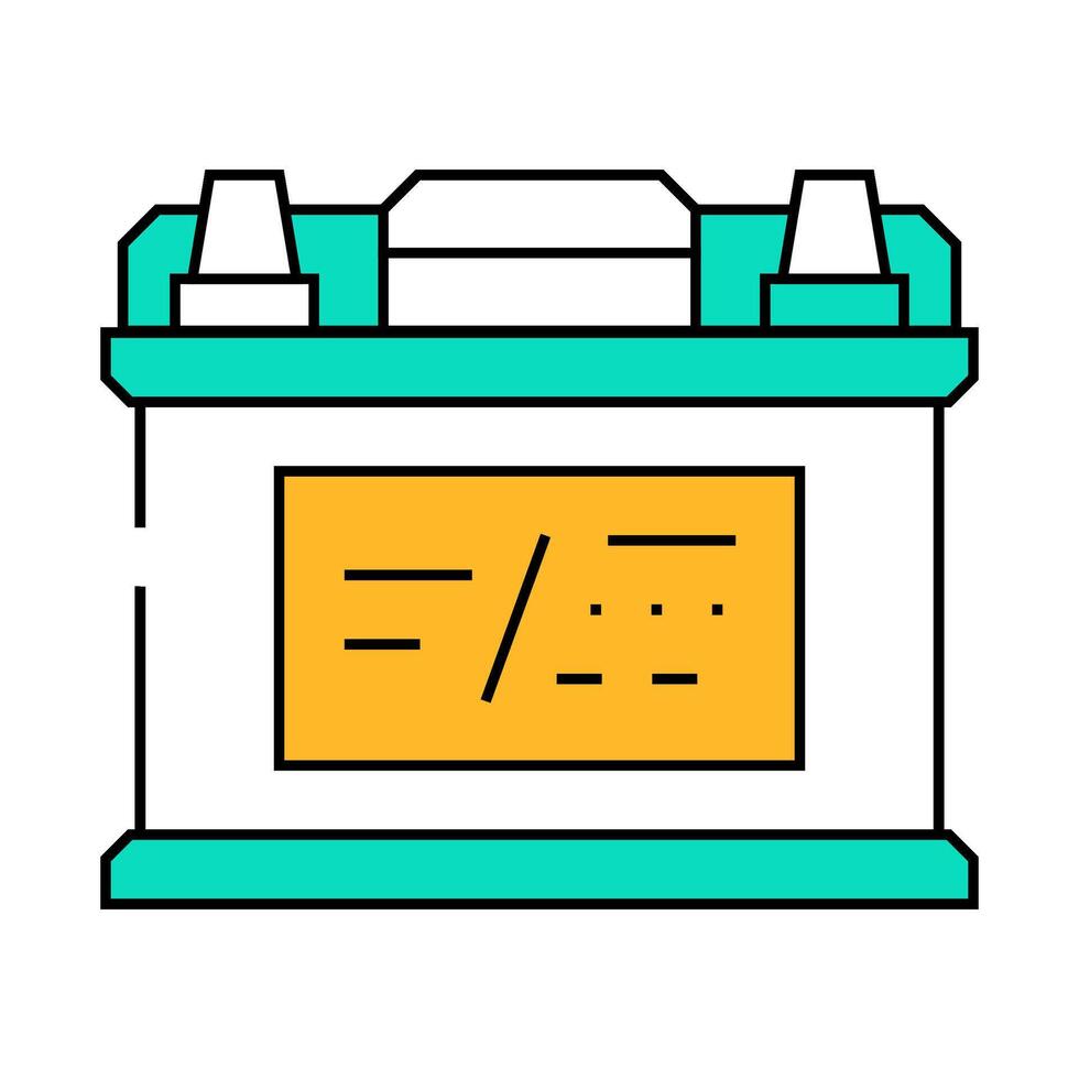 battery car icon color illustration vector