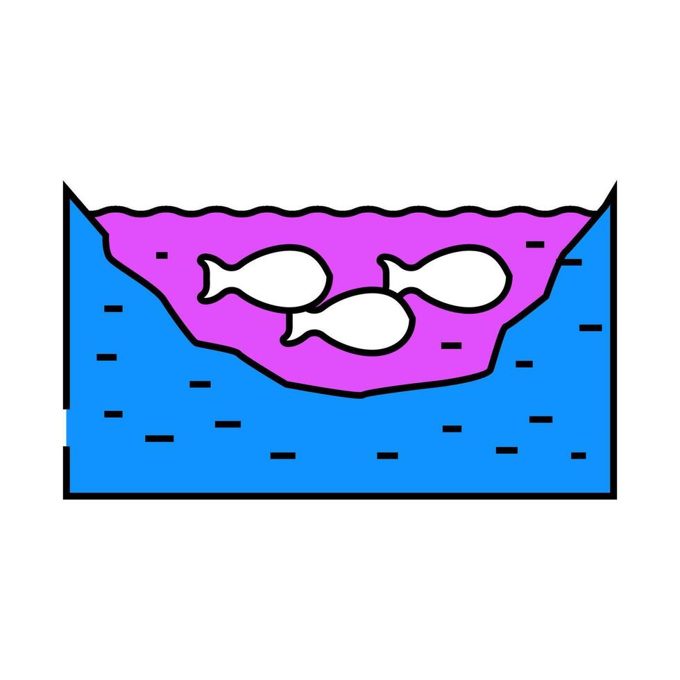 pond fish icon color illustration vector