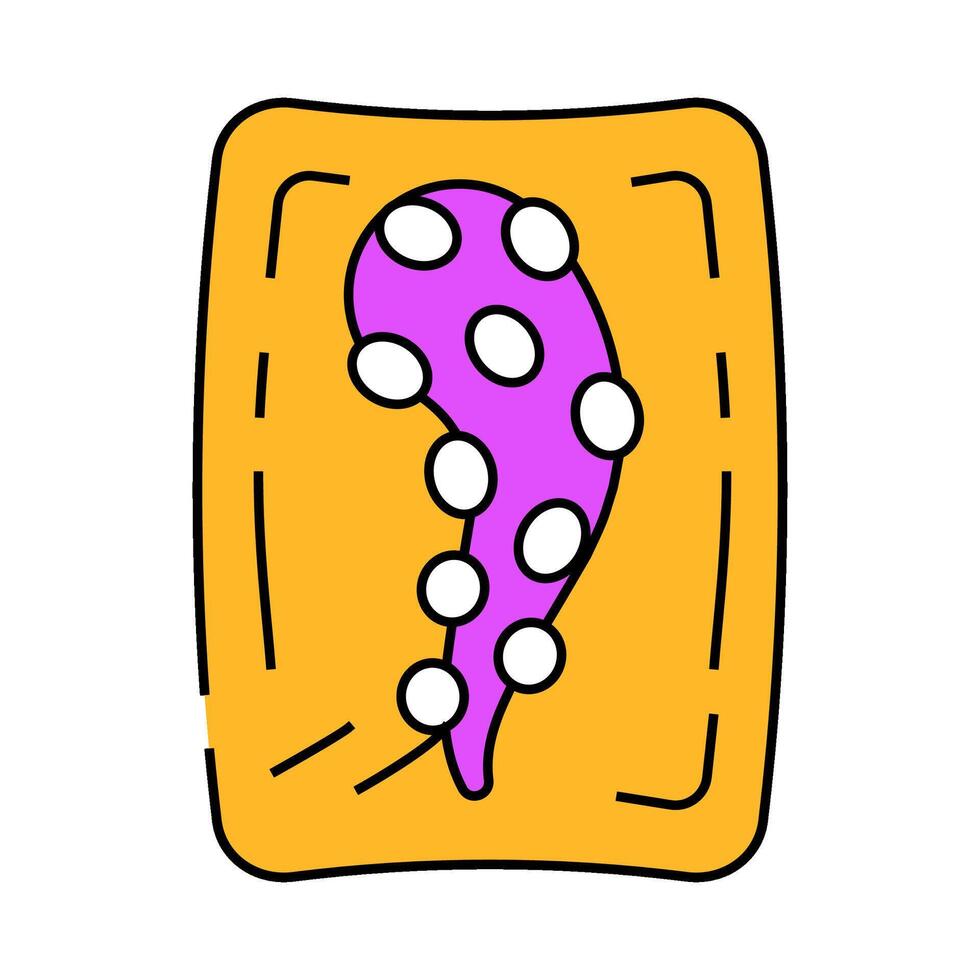 octopus tentacles package icon color illustration vector