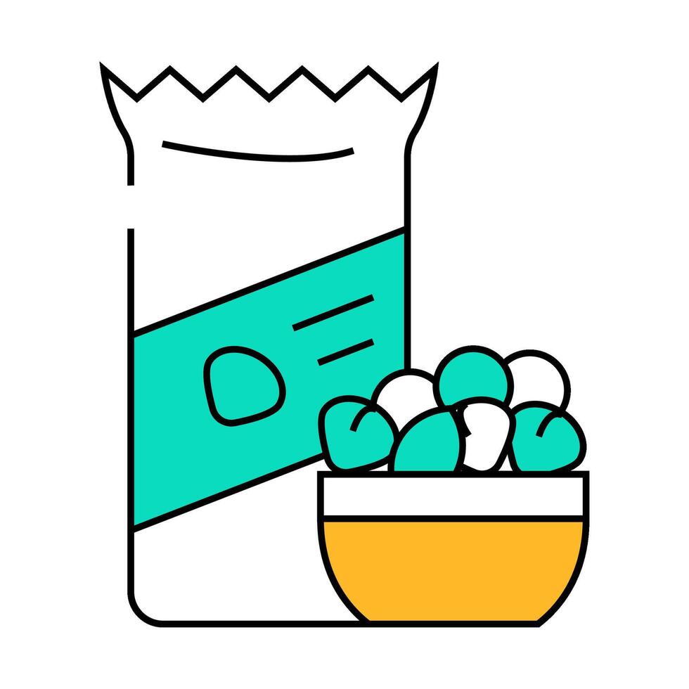 nuts snack icon color illustration vector