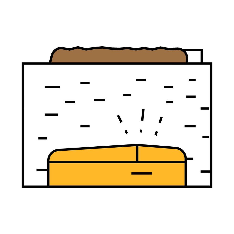 alive buried fear icon color illustration vector