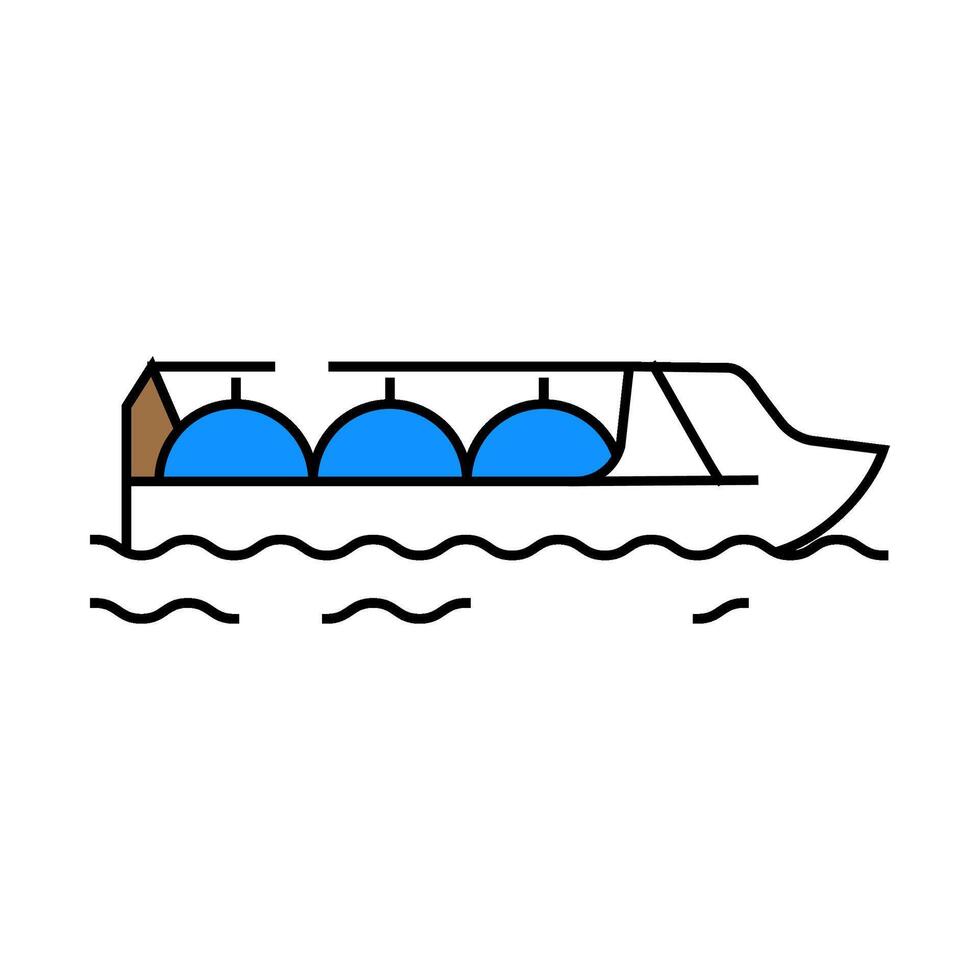 gas hydrogen carrier ship icon color illustration vector