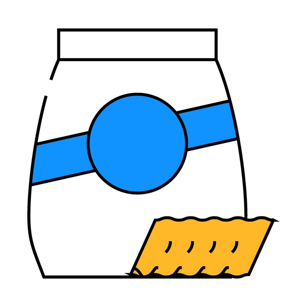 ricciutelle pasta icon color illustration vector