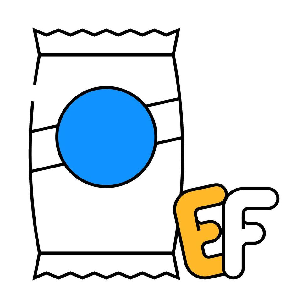 alphabet shape pasta icon color illustration vector