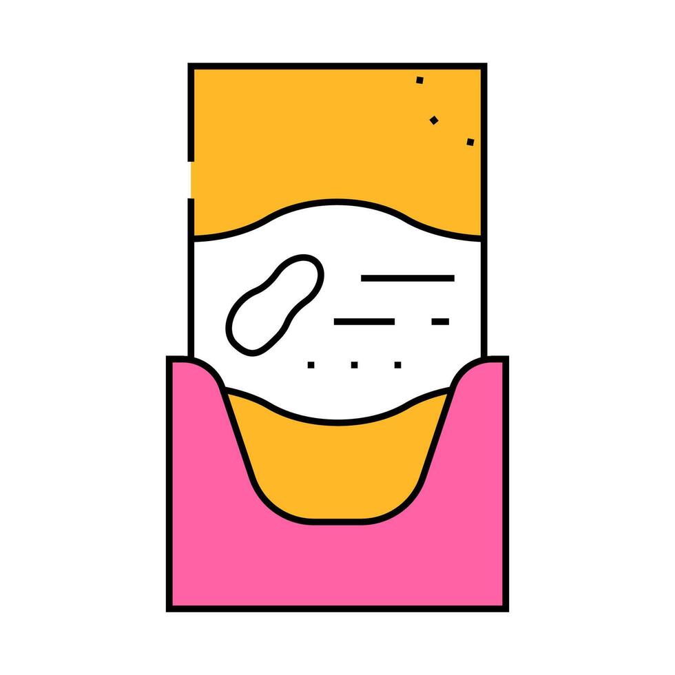 sachet bag with peanut butter icon color illustration vector