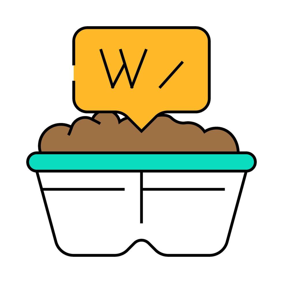 moisture content peat icon color illustration vector