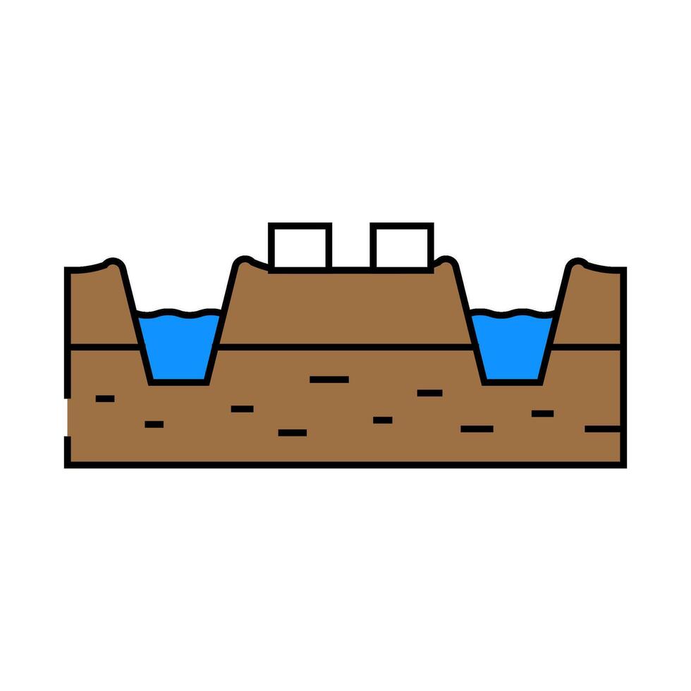 mining peat icon color illustration vector